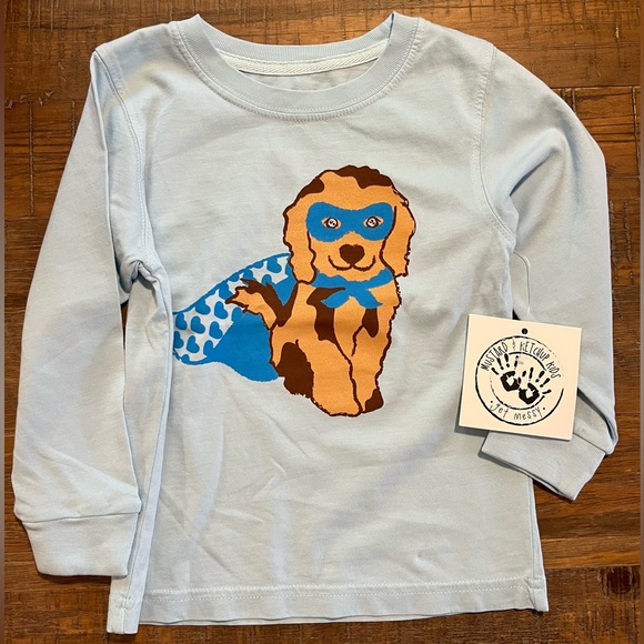 Kids Blue Dog Print Shirt - Picture 1 of 1